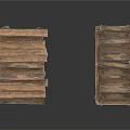 Handmade Rustic Wooden Shelves With Stacked Planks And Multi Tiered Design
