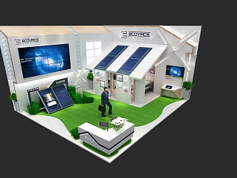 Modern Exhibition Booth Exhibition Exposition 3d model