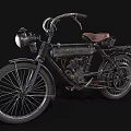 Vintage Bicycle With Classic Headlight Leather Seat And Mechanical Parts