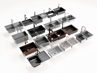 Modern vegetable basin sink faucet 3d model