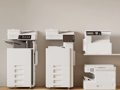 Smart printer laser printer copier color printer scanner fax machine office equipment 3d model