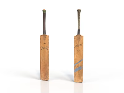 Two Wooden Household Items With Vintage Design And Handwritten Signatures 3d model