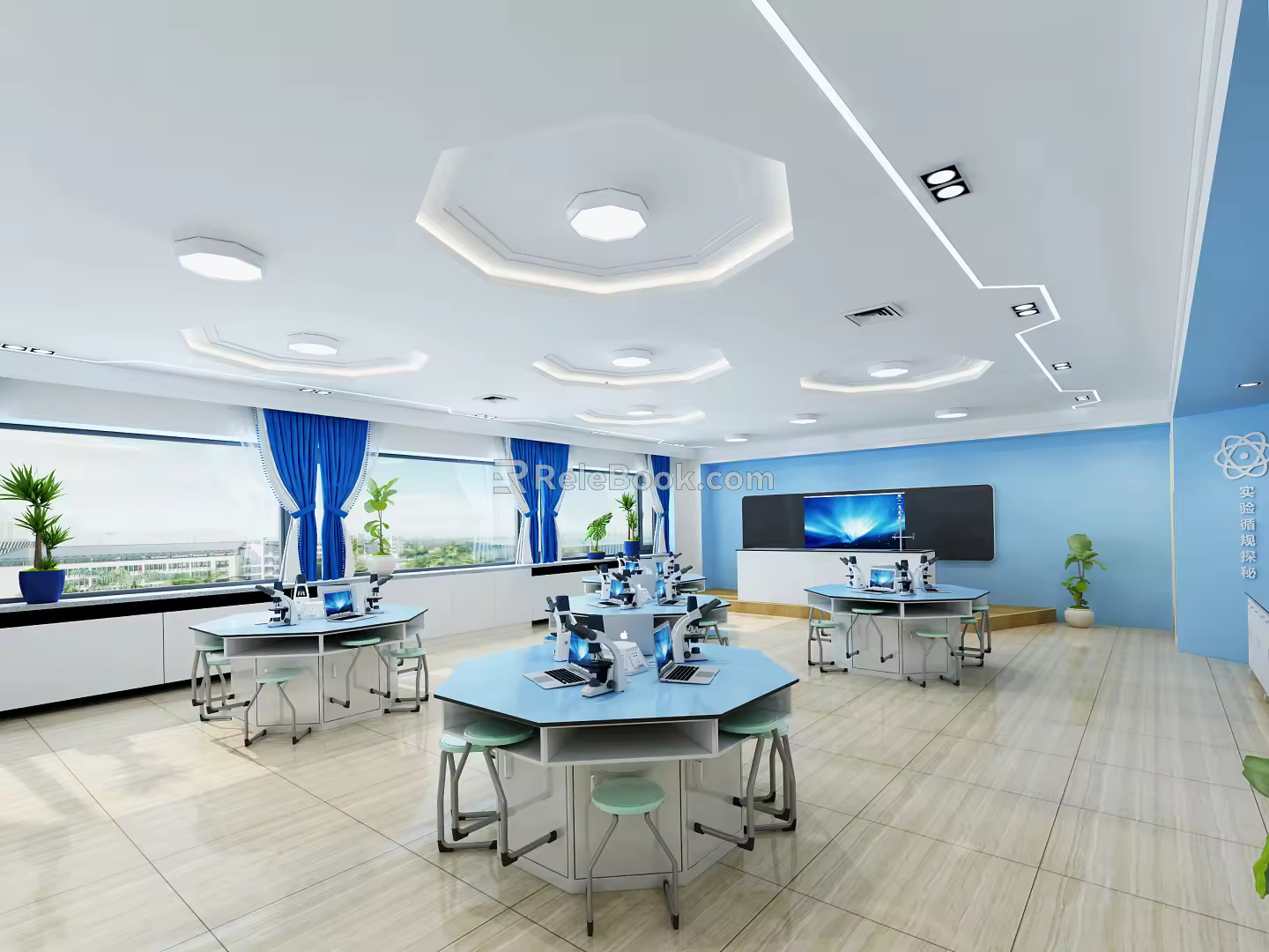 Modern Laboratory Classroom 3d model