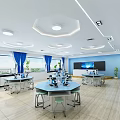 Modern Laboratory Classroom 3d model
