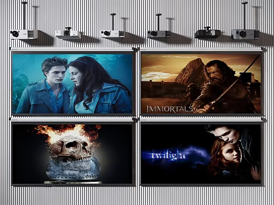 Modern Projector Projection Equipment 3d model