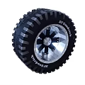 BFGoodrich All Terrain Off Road Tire With Silver Wheel Rim And Deep Tread Pattern