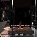 Modern Hotel Bathroom Interior With Freestanding Bathtub Glass Shower And Marble Vanity