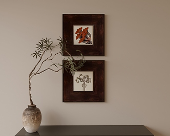 Antique Hanging Picture Combination 3d model