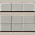 Casement Windows with Light Colored Frame and Grid Glass Panel Design