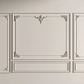 Gypsum Molding Wall Decoration With Intricate Floral Patterns And Frame Design