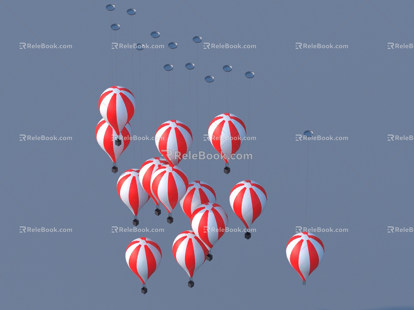 hot air balloon 3d model