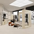 Modern Clothing Store Showroom With Elegant Interior Display Racks Sofa Seating And Large Windows