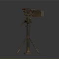 Browning Machine Gun Browning Gatling White Machine Gun Machine Gun Bullet Military 3d model