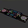 Professional DJ Controller Featuring Dual Turntables Control Panel Blue Display And White Buttons