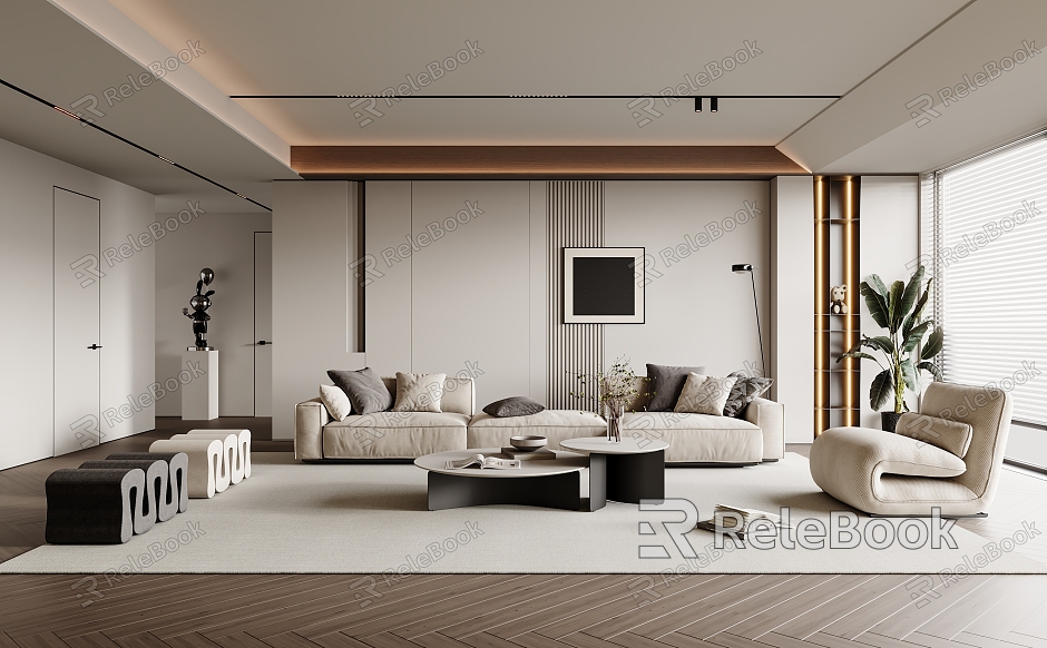 modern living room model