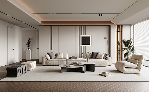 modern living room 3d model