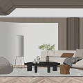 Modern sofa coffee table combination 3d model