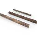 Three Natural Arbor Tree Logs With Wooden Texture Tied By Rope