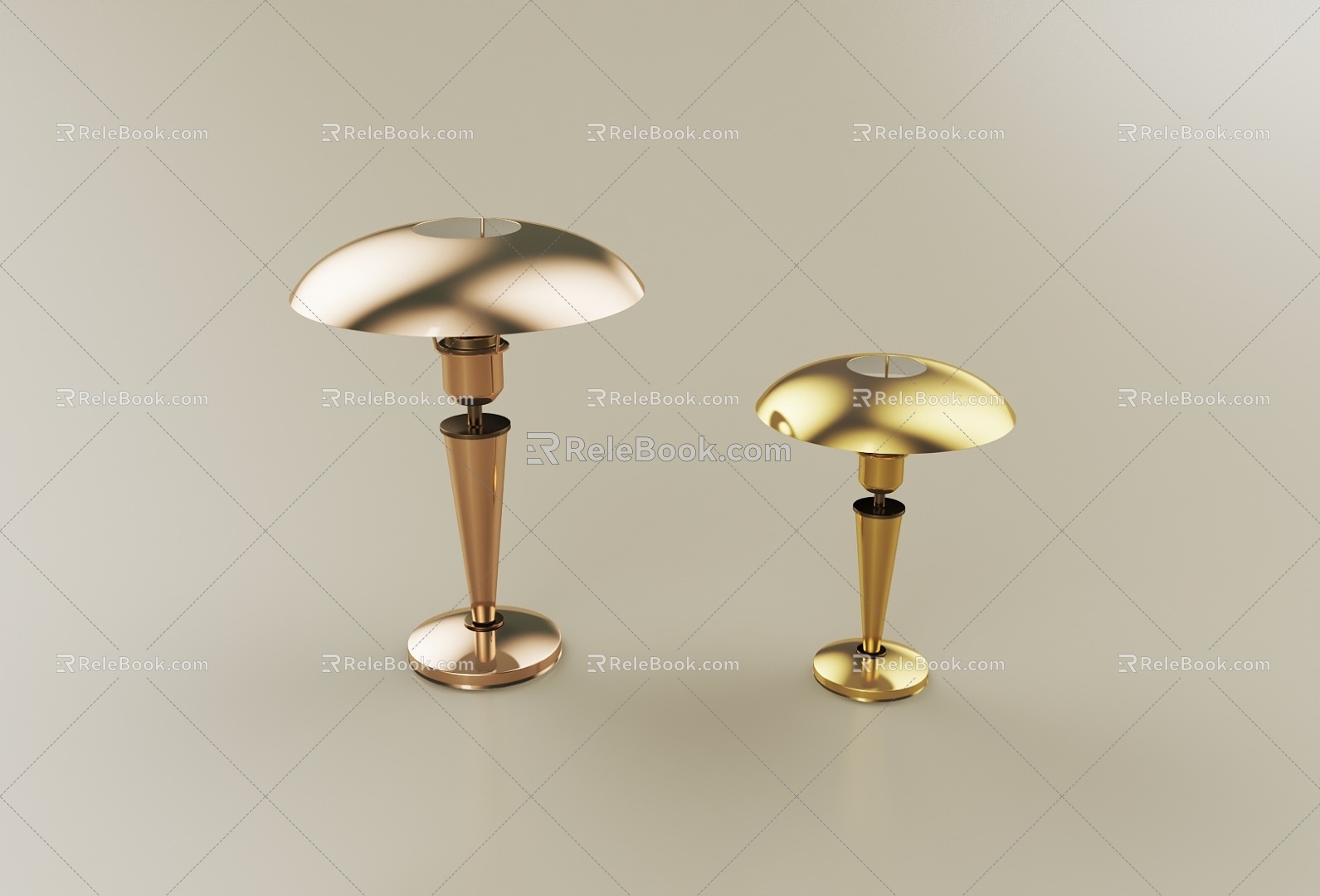 Light Luxury Table Lamp Metal Floor Lamp 3d model