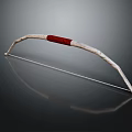 White Wooden Bow With Red Grip For Archery And Hunting Use