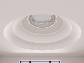 House Silent Round Ceiling Round Dome Round Corrugated Metal Ceiling Cream Wind Ceiling Moon Ceiling Light Moon Light Round Dome Bedroom Ceiling 3d model