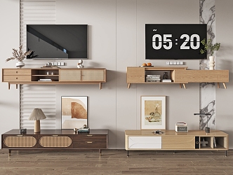 Nordic Style TV Cabinet Floor Cabinet Side Cabinet 3d model