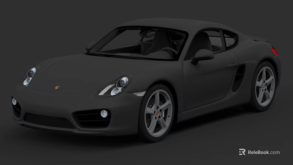 Gray Two Door Sports Car With Sleek Design Alloy Wheels And Headlights 3d model 