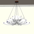 Cream Wind Chandelier Chandelier Restaurant Chandelier Japanese Style Chandelier Chandelier Lotus Chandelier 3d model