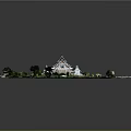 Traditional Chinese Architecture Model With Courtyard Greenery Pathway Trees And Intricate Layout