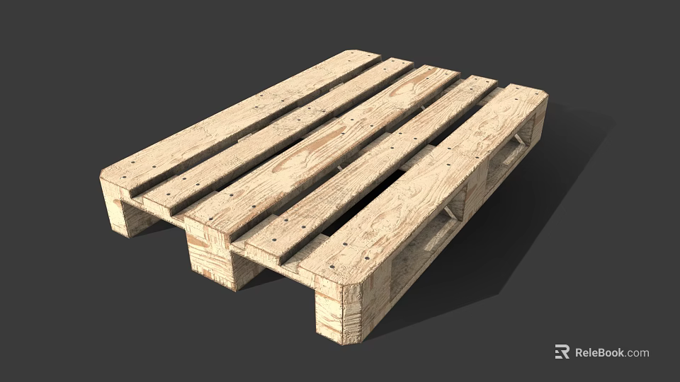 Industrial Wooden Pallet With Sturdy Structure For Logistics Storage Applications 3d model 