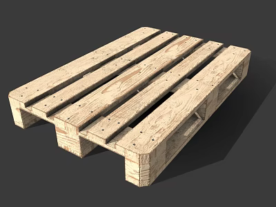Wooden Pallet Shelf Wood Board 3d model