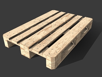 Wooden Pallet Shelf Wood Board 3d model