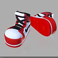 High Top White Red Black Sneakers Lace Up Casual Footwear Stylish Design