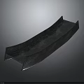 Curved Metallic Industrial Component With Smooth Surface And Support Structure Design