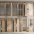 Wooden Hinged Doors Multiple Styles With Glass Panels And Solid Wood Designs For Home