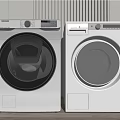 Modern Siemens And Eco Bubble Washing Machines With Control Panels And White Design
