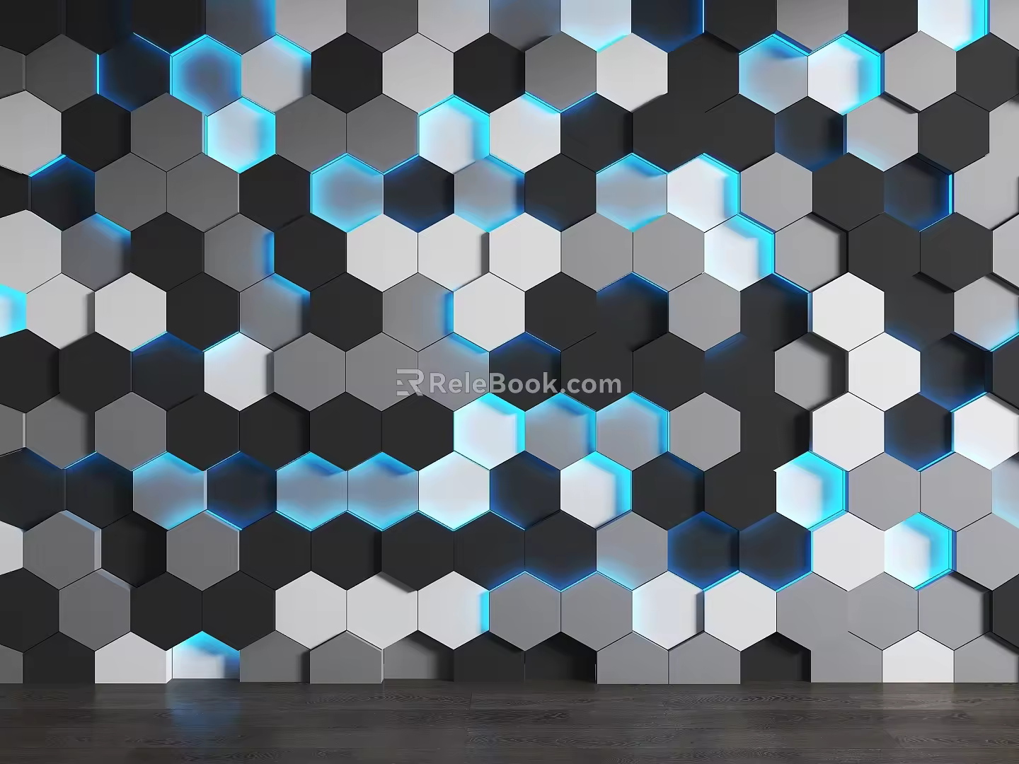 Modern hexagonal background wall honeycomb background wall technology background wall exhibition hall background wall geometric background wall hexagonal stereoscopic background wall 3d model