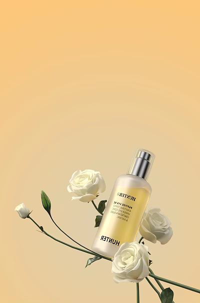 SEPHORA Facial Serum With White Roses On Yellow Background For Skincare 3d model