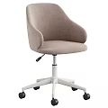 Modern Fabric Office Chair With Armrests And Swivel Wheels In Multiple Colors