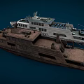 Modern White Yacht Exterior With Multiple Decks And Large Glass Windows