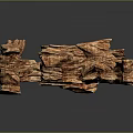 Natural Wood Stone Materials Stacked With Textured Layers And Organic Patterns