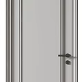 Modern White Swing Doors With Various Designs Including Glass And Solid Panels 3d model