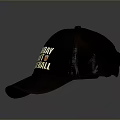 Black Casual Cap With Monday Night Football Lettering For Daily Wear