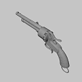 Vintage Revolver With Metal Texture Wooden Grip And Old Era Design