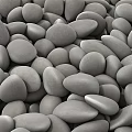 Stone and Wood Materials Featuring Granular Textures Smooth Pebbles and Natural Colors