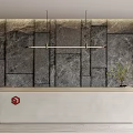 Modern Reception Desk Office Desk 3d model