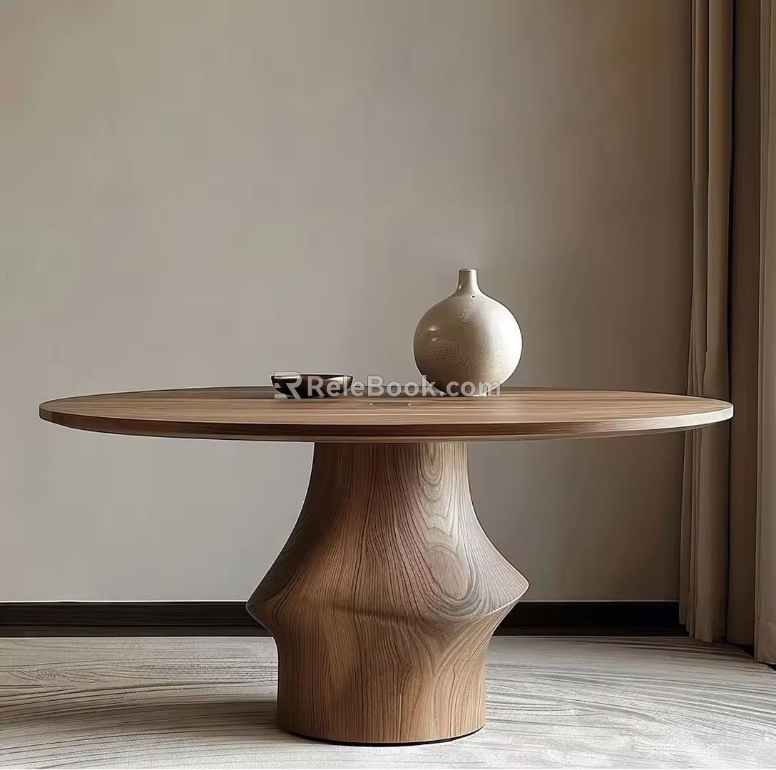 Quiet and ancient style dining table 3d model