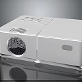 Sleek White Projector With Modern Design Compact Control Panel And Clear Lens 3d model