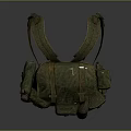 Tactical Military Style Backpack with Multiple Pockets Straps and Rolled Mat Design 3d model