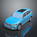 Stylish Blue BMW SUV With Sunroof And Modern Exterior Design